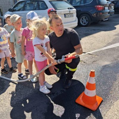 Wycieczka do Powiatowej Straży Pożarnej w Brzesku